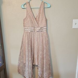 Elegant Pink Sleeveless Dress